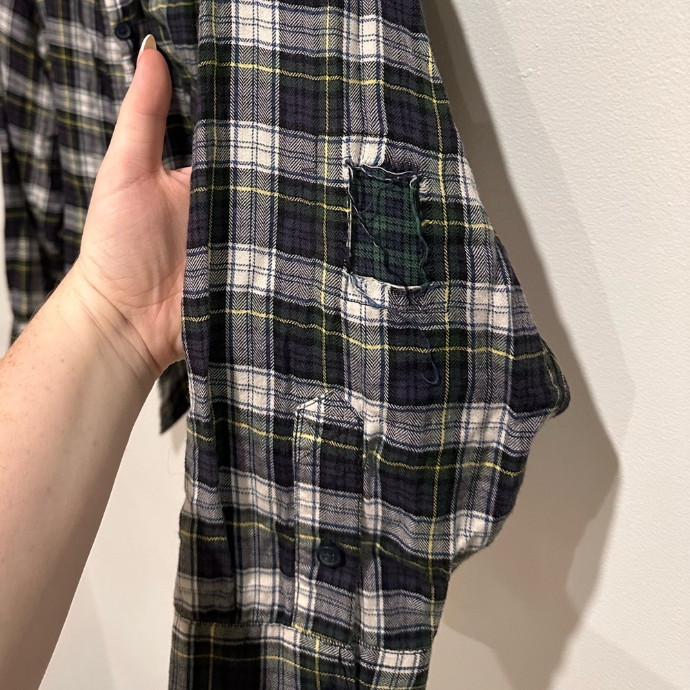 AMERICAN EAGLE Cotton Blend Plaid Button Up Size XL - Picture 3 of 5